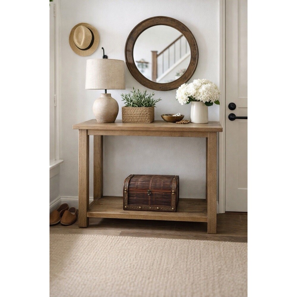 Vintage Style Wooden Storage Chest Box w/ Latch – Decorative Keepsake Trunk